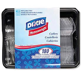 Dixie Food Service DXECH0180DX7 Dixie® DXECH0180DX7, Cutlery Combo, Polystyrene, Clear, 180/Box image.