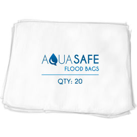 MBZ INDUSTRIAL INC AS20-FB AquaSafe® Liquid Absorbing Sandless Sandbag, 22"L x 16"W x 1"H, Pack of 20 image.