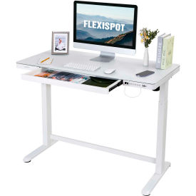 Zoxou Inc FW8W Flexispot All-in-One Height Adjustable Standing Desk, 48"L x 24"W, Chipboard, White Top image.