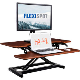 Zoxou Inc MT7N-S FlexiSpot® 28" AlcoveRiser Standing Desk Converter, Mahogany image.