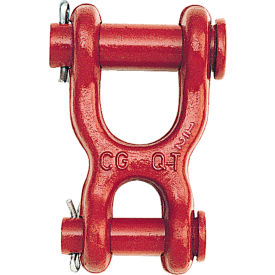 MAZZELLA LIFTING TECHNOLOGIES 1013021 Crosby Chain Double Clevis Link 1/4", 2600 LBS WLL S image.