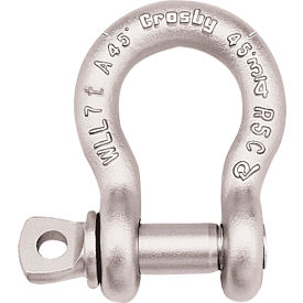 MAZZELLA LIFTING TECHNOLOGIES 1017516 Crosby G-209A Galvanized Alloy Shackle SPA 5/8", 5T WLL image.