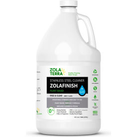 SUPER SIMPLE LLC ZT-SSC-JAW-001GA-04 ZolaTerra® Stainless Steel Cleaner For Commercial Kitchens, Gallon Bottle, 4 Bottles image.