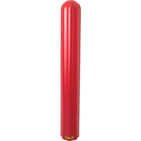 Ribbed Bollard Post Sleeve 6" Red view 2