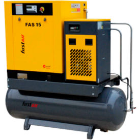 First Air FAS153U 20HP 72Gallon Rotary Screw Air Compressor wDryer