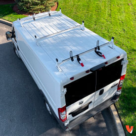 VANTECH USA INC H1353W Vantech H1 3 Bar Aluminum Ladder Rack For RAM ProMaster Cargo Van 2013-On, White image.