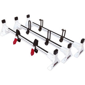 Vantech H1 3 Bar Aluminum Ladder Roof Rack for Ford Transit Connect 2014-On White