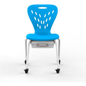 Luxor Corp MBS-CHAIR Luxor Stackable School Chair with Wheels and Storage image.