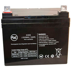 This is an AJC Brand Replacement Emerson 10 12V 5Ah UPS Battery 