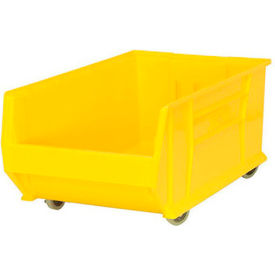 quantum mobile hulk plastic stacking bin, 18-1/2"w x 29-7/8""d x 12"h, yellow Quantum Mobile Hulk Plastic Stacking Bin, 18-1/2"W x 29-7/8""D x 12"H, Yellow