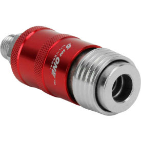 MILTON INDUSTRIES S-1751 5-in-1 Male Universal Safety Exhaust Coupler  1/4" NPT image.