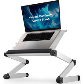 Uncaged Ergonomics WEEs WorkEZ Executive Aluminum Laptop & Tablet Cooling Stand Silver