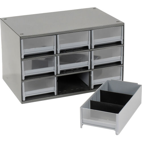 Cabinets Drawer Akro Mils Steel Small Parts Storage Cabinet 19909 17 W X 11 D X 11 H W 9 Gray Drawers 104830 Globalindustrial Com