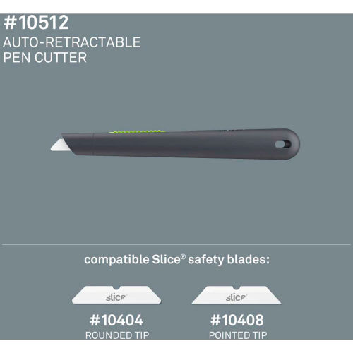 Safety Knife Auto-Retractable Ceramic Blade Stays Shar Slice 10512 Pen Cutter 