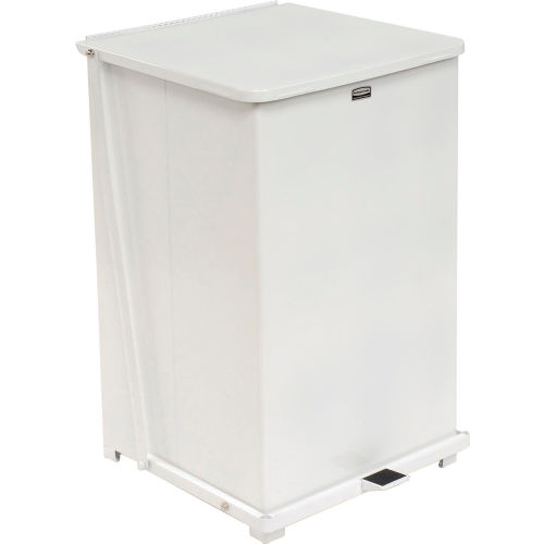 Box Grey Basket Trash garbage can recycling hands free rubbermaid 174 st40erb defenders 174 fire safe step on metal trash cans 40 gallon white 138688wh