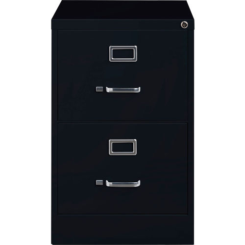 25 Deep Vertical File Cabinet 2 Drawer, Black File Cabinets