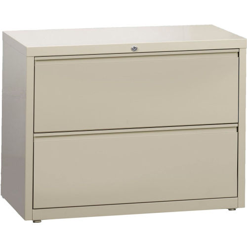 File Cabinets Lateral Hirsh Industries Hl10000 Series Lateral File 36 Wide 2 Drawer Putty B691055 Globalindustrial Com