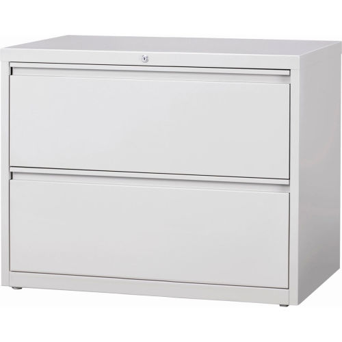 File Cabinets Lateral Hirsh Industries Hl10000 Series Lateral File 36 Wide 2 Drawer Light Gray B691006 Globalindustrial Com