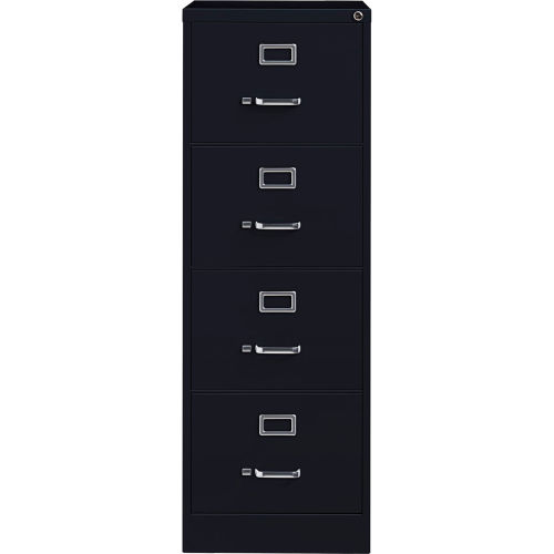 File Cabinets Vertical Hirsh Industries 25 Deep Vertical File Cabinet 4 Drawer Legal Size Black B691040 Globalindustrial Com