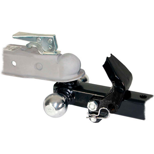 Gekers Solid Shank Trailer Hitch Receiver Triple Ball Hitch Mount with Hook Solid Tube Hook