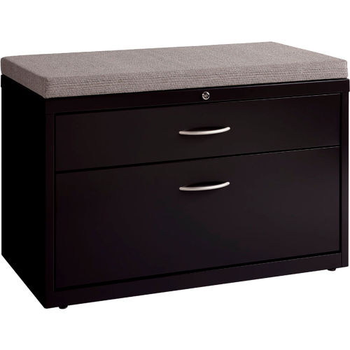 Desks Steel Office Collections Hirsh Industries Low Credenza With Box And File Drawers 36 W Black B2248136 Globalindustrial Com
