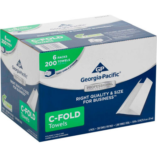 Gp Georgia Pacific Professional Series 1 Ply C Fold Paper Towels 10 Towels Case B Globalindustrial Com