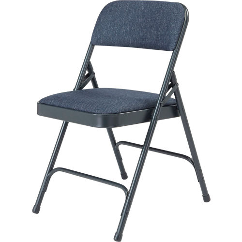 Carton of 4 National Public Seating 50 Series All Steel Standard Folding Chair with Double Brace 480 lbs Capacity Beige