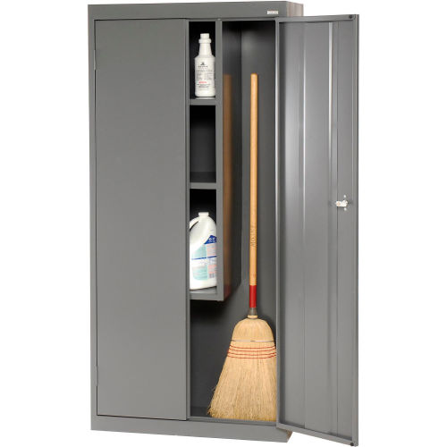 Cabinets Janitorial Sandusky Classic Series Janitorial Storage Cabinet Vfc1301566 30x15x66 Charcoal 237757ch Globalindustrial Com