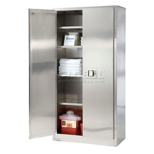 Cabinets Stainless Steel Stainless Steel Storage Cabinet 36 X 18 X 72 237842 Globalindustrial Com