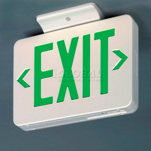 Wet approved Red LED battery backup,Brand New White Housing Exit Sign