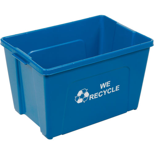 Recycling Bin Blue Lot of 10 18 Gallon Plastic