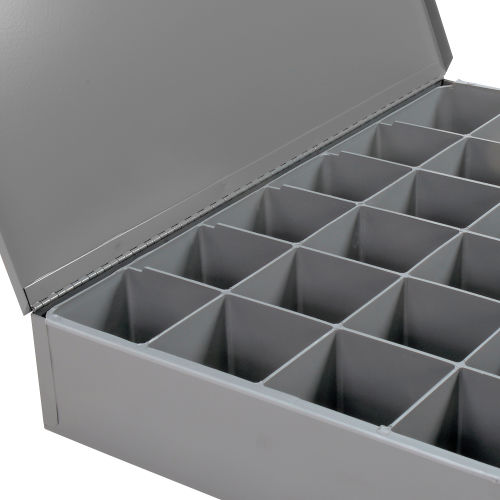 18 Width x 3 Height x 12 Depth 16 Compartment Durham 113-95-IND Gray Cold Rolled Steel Individual Large Scoop Box 