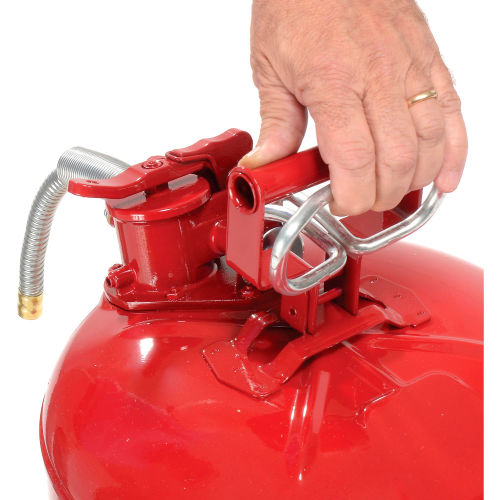 Justrite 7250120 Type II AccuFlow 5 Gallon Gasoline Safety Can for sale online 