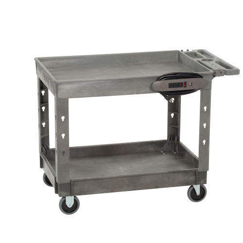 Global Industrial™ Power Strip With 3 Outlets For Plastic Carts, 10