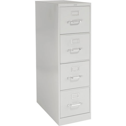 File Cabinets Vertical Hon 25 D 4 Drawer Vertical File Letter Gray W Lock 250702gy Globalindustrial Com
