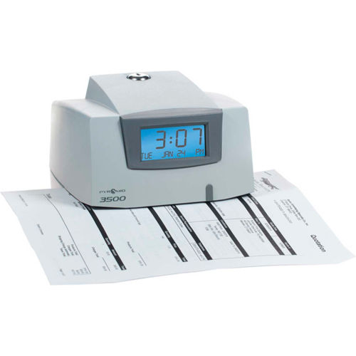 Card Punch/StampUnlimited Employees for sale online Pyramid M3500 Electronic Document Time Recorder 
