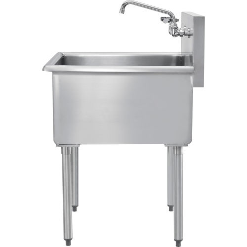 Global Industrial™ Stainless Steel Utility Sink w/Faucet, 24