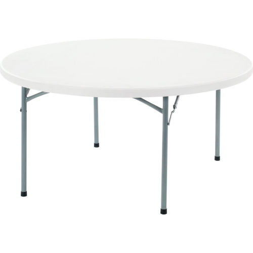 60 Round Plastic Folding Table White, 60 Folding Round Table