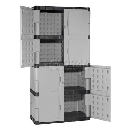 Cabinets Plastic Rubbermaid 7083 Plastic Storage Cabinet Full