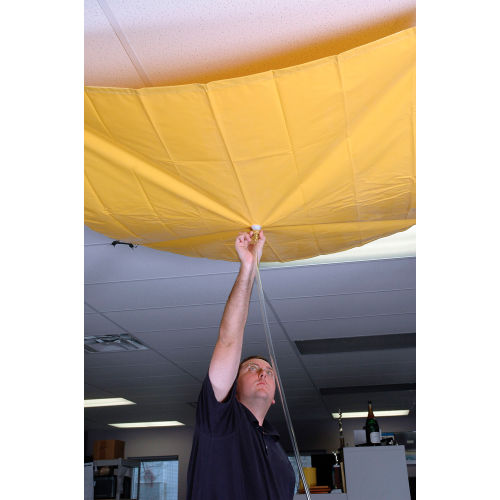 Yellow 5 x 5 Drain Tarp Roof Ceiling Leak Drip Diverter Tarp Heavy Duty 