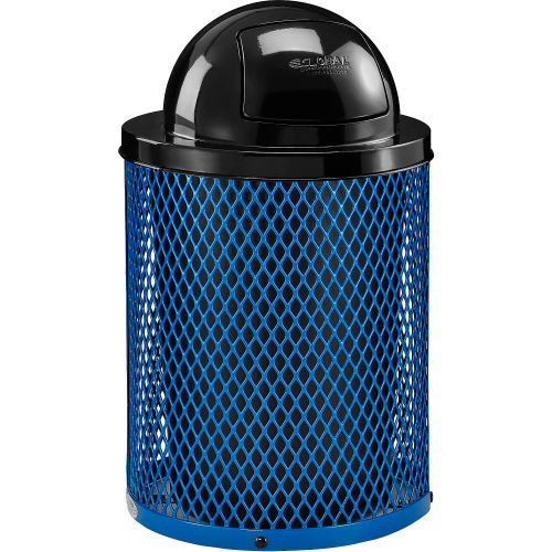 Outdoor Steel Diamond Trash Can With, Outdoor Steel Trash Can