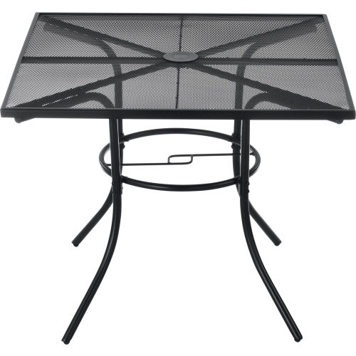 Interion 36 Square Outdoor Café Table Steel Mesh Black 262079 Globalindustrial Com - Square Black Mesh Patio Table Interion 36 Square Outdoor Café Table Steel Mesh Black 262079 Globalindustrial Com - Square Black Mesh Patio Table