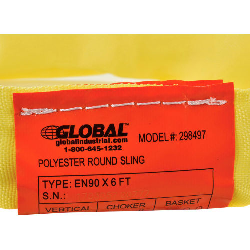 33,600 lb Vertical Capacity HSI White Endless Round Sling 13,400 lb 1-3//8 Relaxed Body Width Basket Choker 14 Length Polyester 16,800 lb 2-1//2 Width at Load