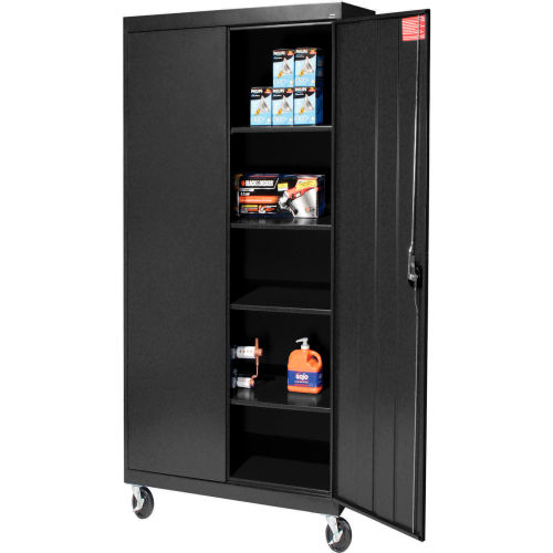 Cabinets Mobile Sandusky Mobile Storage Cabinet Ta4r362472 36x24x78 Black 331274bk Globalindustrial Com