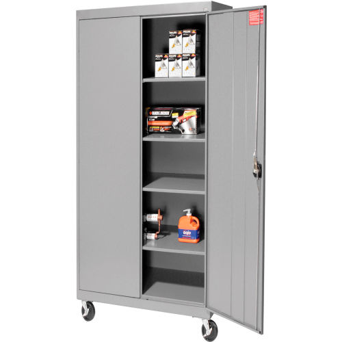 Cabinets Mobile Sandusky Mobile Storage Cabinet Ta4r362472 36x24x78 Gray 331274gy Globalindustrial Com