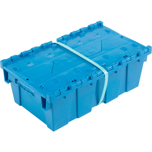 Plastic Attached Lid Shipping & Storage Container 19-5/8