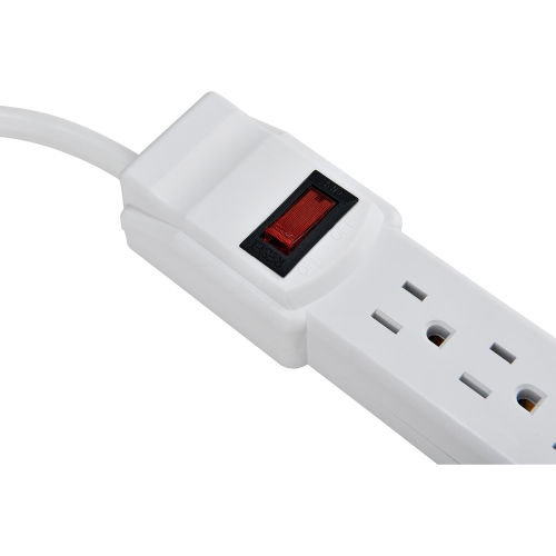 Outlet Strip,6 Outlet,15A,9-5//8/" L,Wht 52NY43