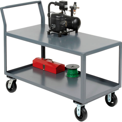 Rolling Utility Cart Plastic Heavy Duty Shelves Service Industrial Handcart Push
