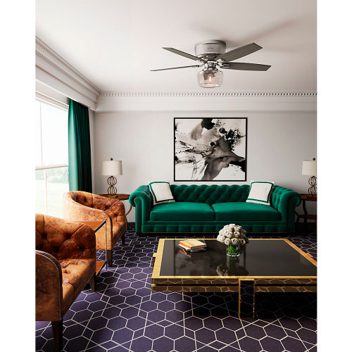 Hunter Fan 52 Bennett Ceiling With Light And Handheld Remote 53394 Brushed Nickel B2255854 Globalindustrial Com Hunter Fan 52 Bennett Ceiling With, Hunter Bennett Ceiling Fan