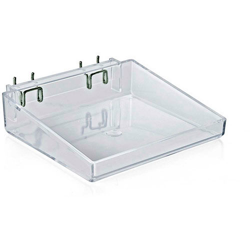 Azar Displays 556088 8 W x 7 D Open Tray for Pegboard and Slatwall 2 Pack